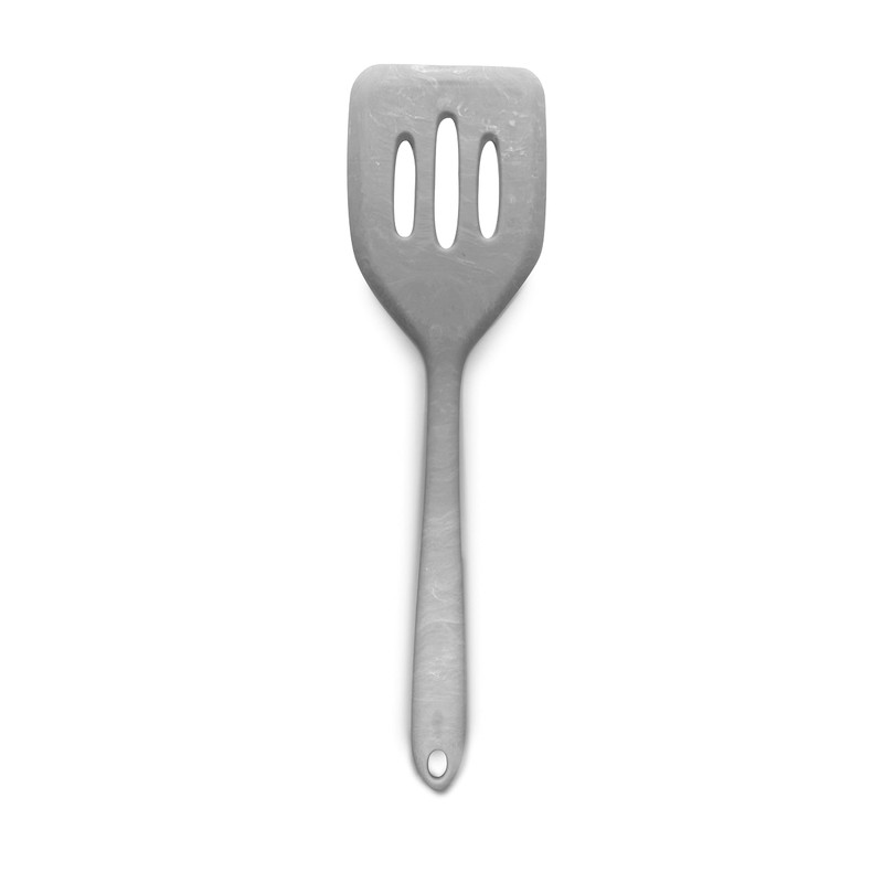 Norpro Silicone Mini Slotted Turner, Marble, 8.25" x 2" x