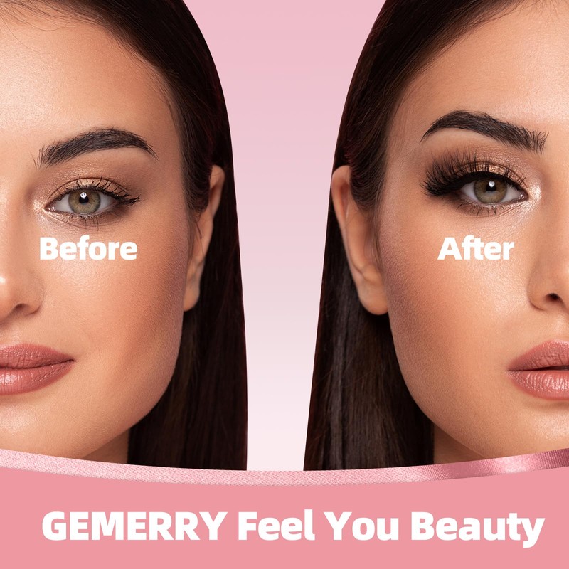 GEMERRY Natural Lashes Kit Wispy Lashes with Clear Lash Glue