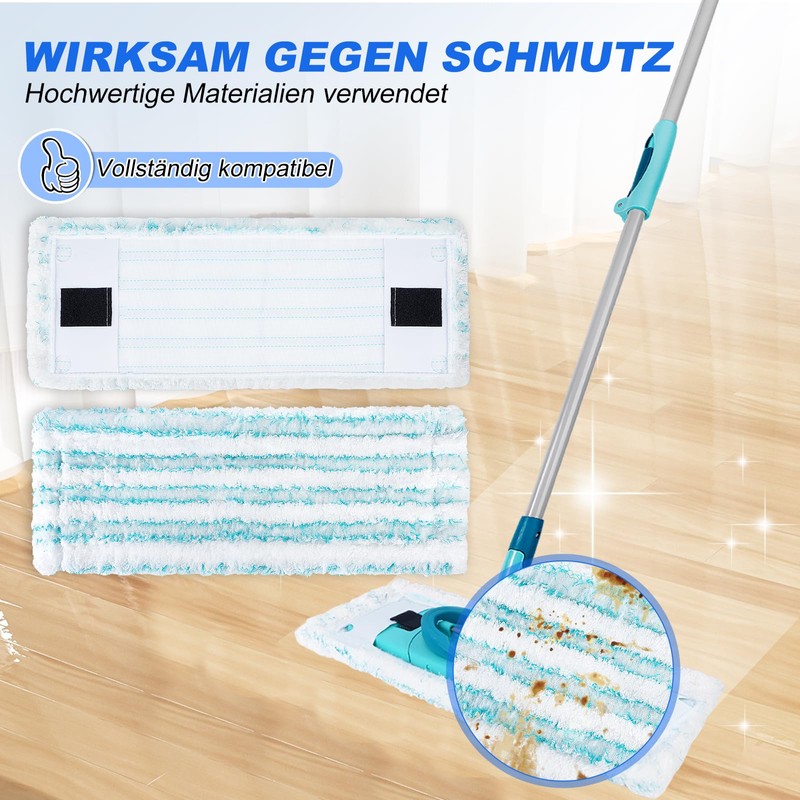 Set of 4 for streak-free floor cleaning, perfect fit