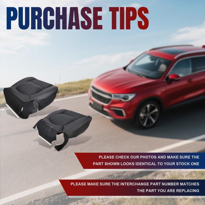 AUTOKAY Driver & Passenger Perforated Seat Cover Fits for Ford