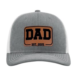 Richardson Dad Est 2025 Hat: Perfect First for New Father, Gifts from Wife, First Time Dad Hat (US, Alpha, One Size, Heather Grey/Light Grey)