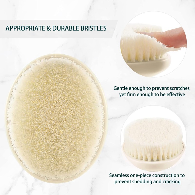 Dry Brushing Body Exfoliating Brush (White)