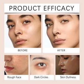 2 In 1 Foundation Stick,Eraser Foundation Stick,Foundation Brush,Double Head Foundation Make-Up Stick,Color Changing Foundation,Makeup Cream (Natural color,1Pcs)