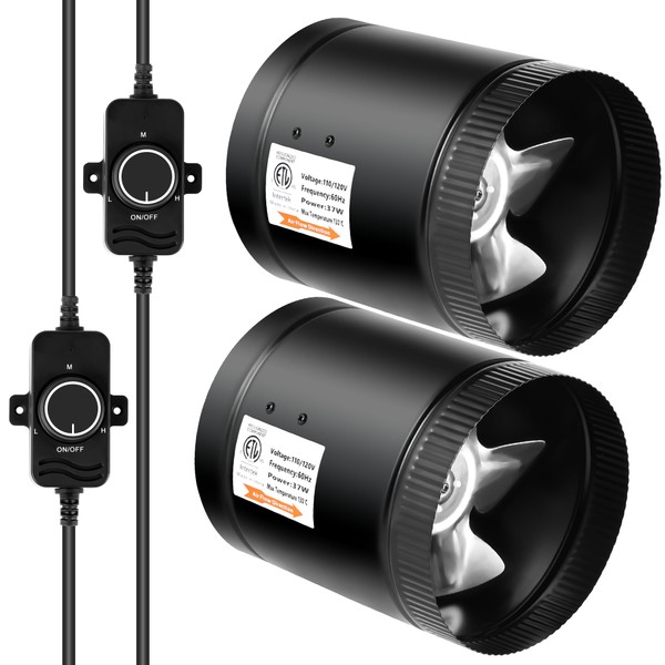 Simple Deluxe 6 Inch 275 CFM Inline Exhaust Fan, Equipped