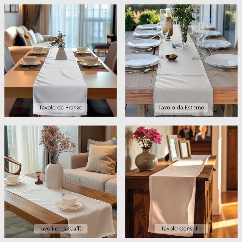 Encasa Table Runner Size 32x300 cm | Cotton Canvas Fabric