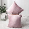 Luxton Set of 2 Velvet Square Cushion Covers Light Pink,