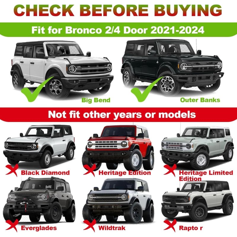 Sidi LED Grille Lights for 2021-2024 Ford Bronco Big Bend