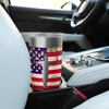 Gymnastics Still Rings Distressed American Flag Stainless Steel Insulated Tumbler
