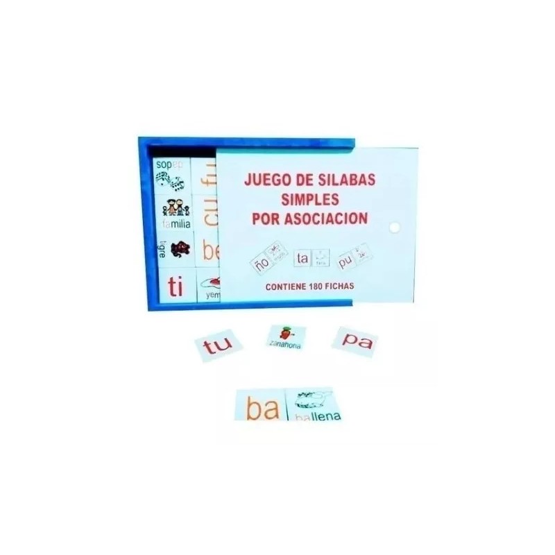 Castillo Didáctico Juego De Silabas Simples Por Asociación De Madera