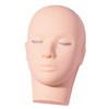 Amber Lash Mannequin Head With Embedded Layered eyelashes, For Lash