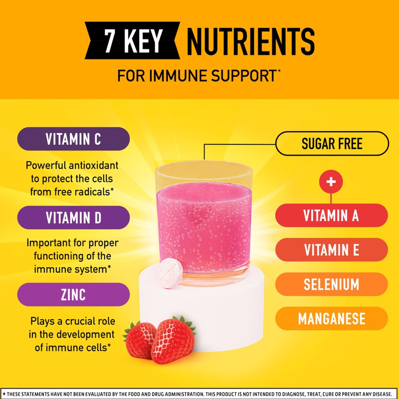 Airborne 1000mg Vitamin C + Zinc Immune Support Supplement Chewable