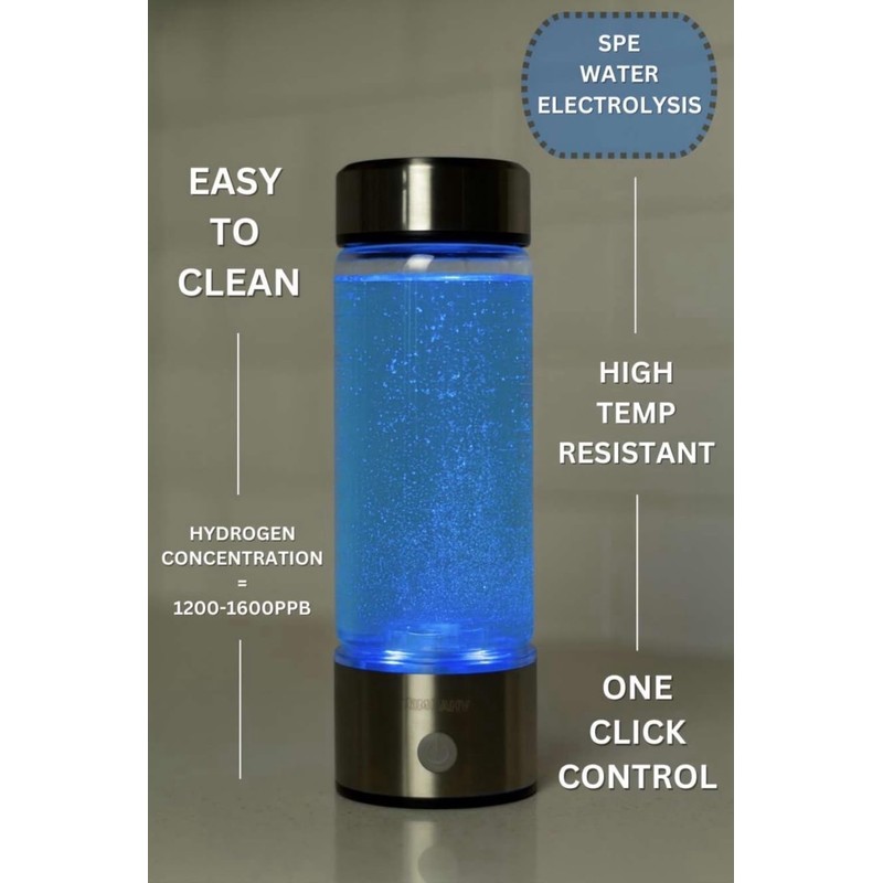 Hydrogen Water Bottle Portable Hydrogen Rich Water Generator Using SPE/PEM