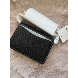 Coach Womens Essential Half Flap Card Case CR538 Brass/Black