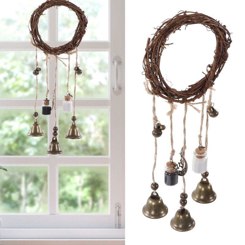 Door Knob Wind Bell Rustic Beautiful Decorative Craft Home Protection