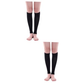 Baluue 2pairs Women Compression Socks Grip for Flying Slimming Calf Shaper Elastic Leg Sleeves