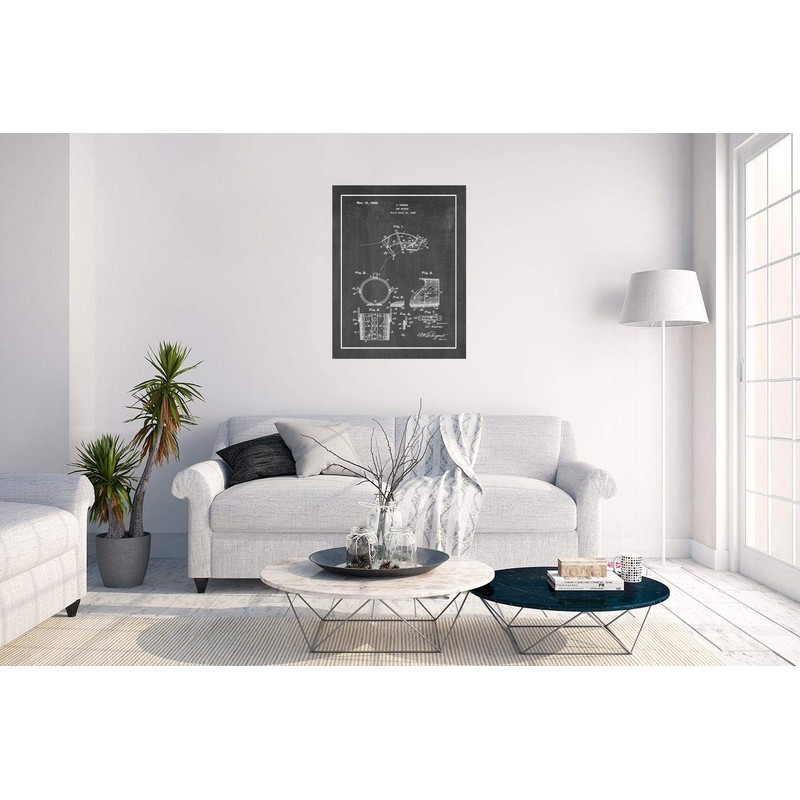 Dog Muzzle Patent Print Chalkboard with Border (8.5" x 11")