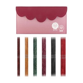 KnitPro - KnitPro Dreamz Polished Birchwood Radiant Multicolor (20cm) Lightweight Double-Pointed Knitting Needles Starter Set - 1 Set