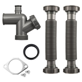 COLDDD Garbage Disposal Drain Kit, Elbow Replacement, 1-1/2" Pipe Diameter, Includes Elbow, Flange, Gasket, Two Screws, and Two Extendable Drain Pipes