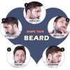 2PCS Clear Men's Beard Shaping Tool Template with Inbuilt Comb,Multi-liner