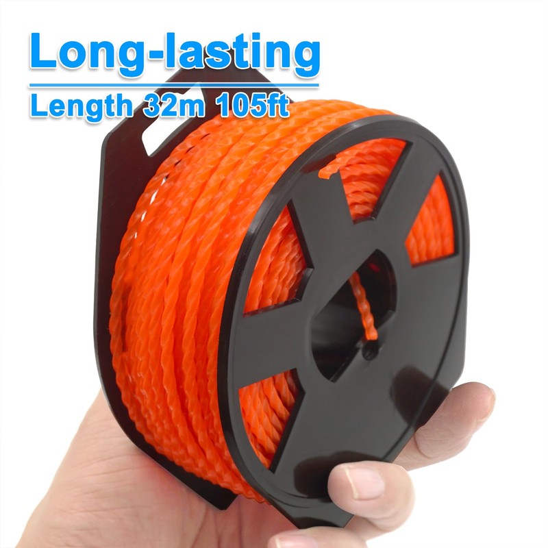 Zeqeey Twist Square Trimmer Line Heavy Duty Grass Strimmer String