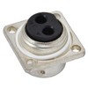 2 Pin Socket Square Flange Screw Mounting Power Connector Electric