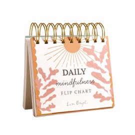 Lisa Angel Daily Mindfulness Flip Chart | 52 Prompts for Calmness and Wellbeing | Inspire Mindfulness | Helpful Homeware Desk Pad