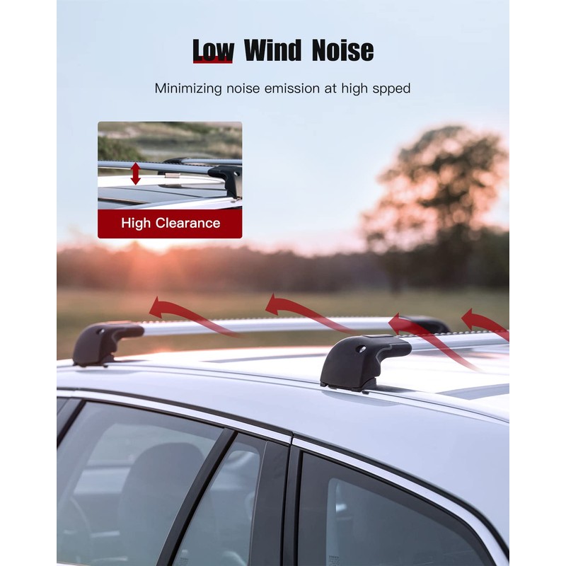 cciyu Roof Rack Side Rails Fit for Honda Pilot 3.5L
