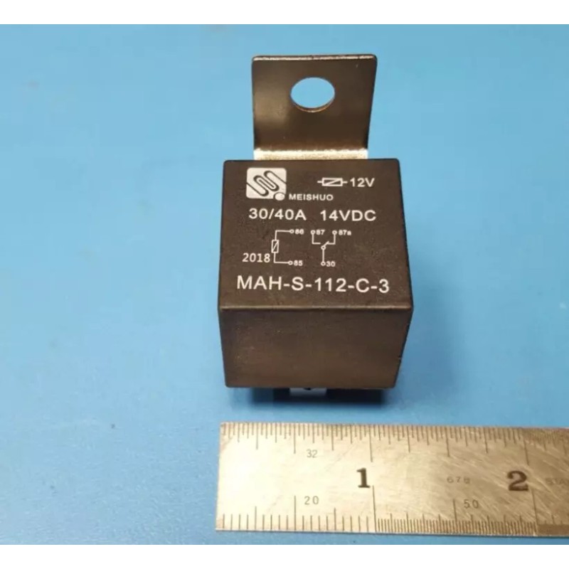 MEISHUO Automotive Relay, MAH-S-112-C-3, MEISHUO, w/ Socket/OEM Wiring, 30/40A 12V,14VDC