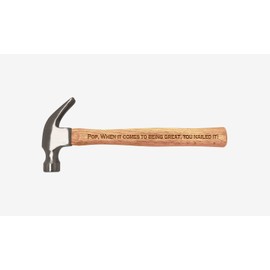 Pop Wooden engraved Hammer,Best Gift for Dad, Birthday Gift, Father's Day Gift, Custom Gift,Dad of Grooms Gift