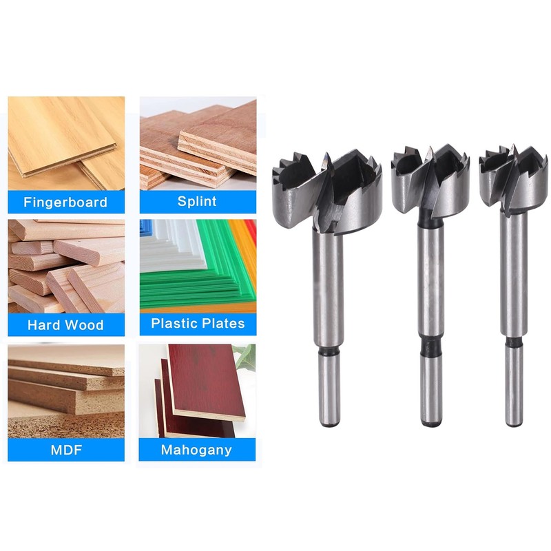 Meichoon Upgraded Version Multi-Tooth Forstner Drill Bit Set Higher Hardness