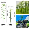 Cayway Model Bamboo Trees, 2 Size Green Plastic Bamboo Trees