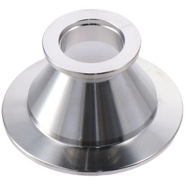 AllGIFT Reducing Pipe Silver Durable ISO-KF Flange Tapered Pipeline KF50 to KF25 Conical Reducer Pipe Fitting