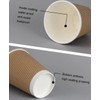KRUCHI 250 X 12oz Disposable Kraft Ripple Paper Cups for