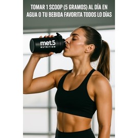 Creatina Monohidratada Micronizada de Alta Pureza | Sin sabor y Sin olor | Bote de 450 gramos | 90 porciones (3 meses) | Met 5 Nutrition