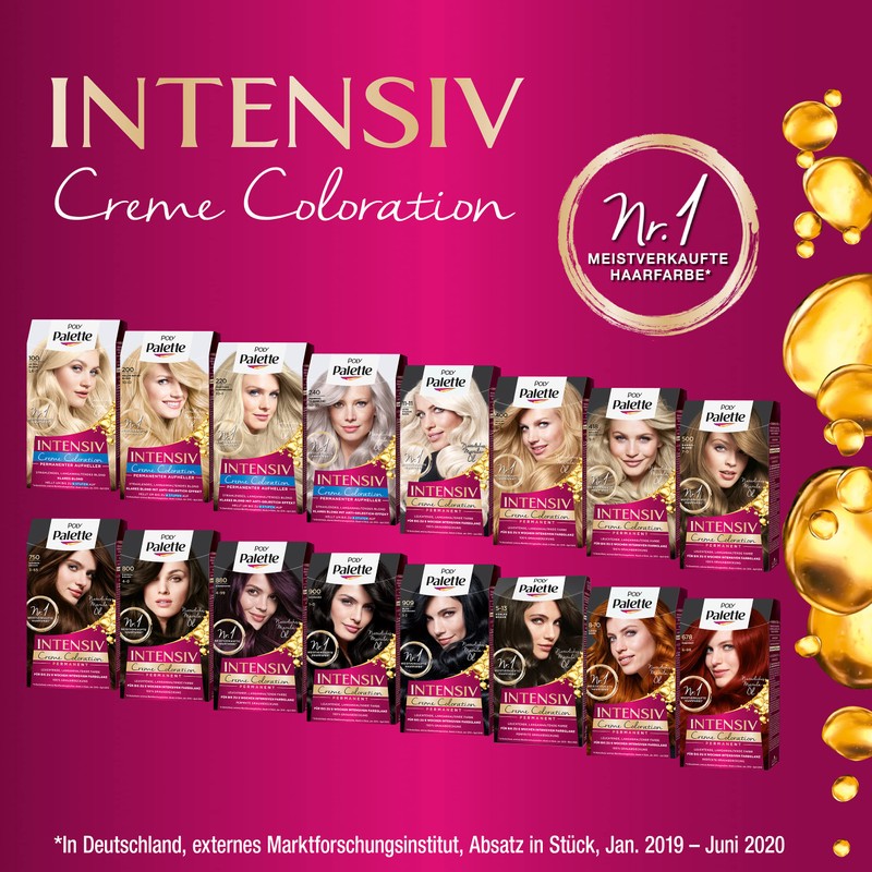 Palette Intensive Cream Colouration 1-0/900 Black Level 3 (3 x