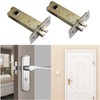 TOP-VIGOR 2 Pack 70mm Mortice Latch with Door Stopper, Mute