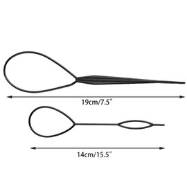 2 Set 8PCS Tail Hair Styling Tools, Ponytail Maker Fast Hair Braiding Tool Hair Accessories for Women Girls Black