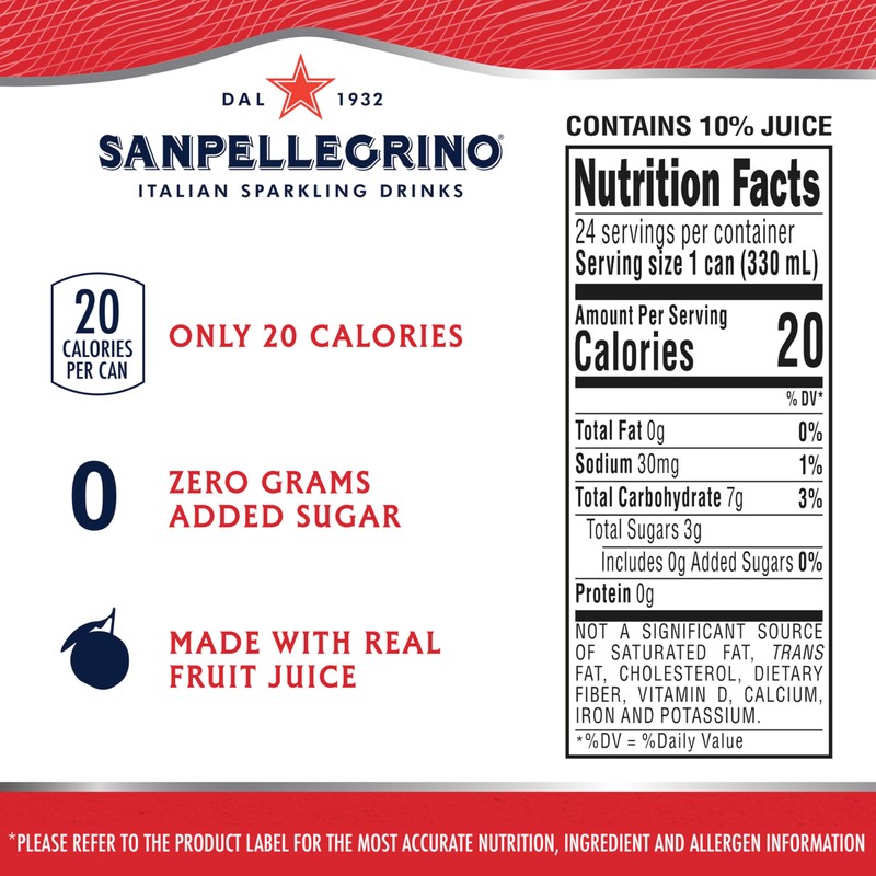 Sanpellegrino Zero Grams Added Sugar Italian Sparkling Drinks Blood Orange,