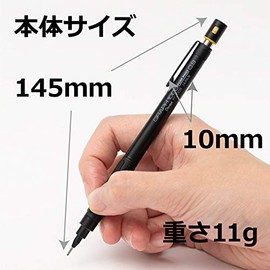 Pentel Graph1000 Lapicero Portaminas Profesional, Metálico, 0.9 mm, Paquete con 1 Pieza, Negro, PG1009