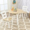 KidKraft Wooden Round Table & 2 Chair Set with Center