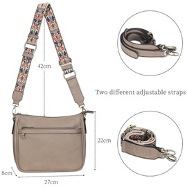 KITATU Crossbody Bags for Women Trendy Vegan Leather Shoulder Bag Cross Body Purse Hobo Bucket Bag Large Capacity