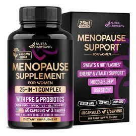 Suplemento Menopausia 25-en-1 Nutra Harmony - 60 Cápsulas                                                                                             