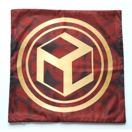 Funda de cojín de doble cara con símbolo de geometría, 43 x 43 cm (Reiki Antahkarana YIN)