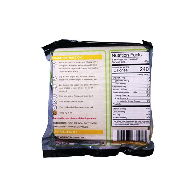 可油炸越南春卷皮 Spring Roll Rice Paper Wrapper -Special rice Paper for