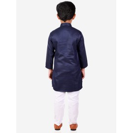 Pro-Ethic Style Developer Boy's Indian Kurta For Boys | Kids Ethnic Wear | Pack Of 1, Blue, 7-8 Years
