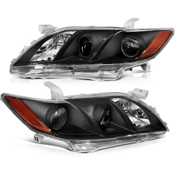 LBRST Headlight Assembly with Project for Toyota Camry 2007-2009 Black