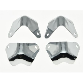 KAISH Polishing Chrome 8pcs Metal Guitar AMP Amplifier Cabinet Corners Speaker Corner for FD Style Amplifier