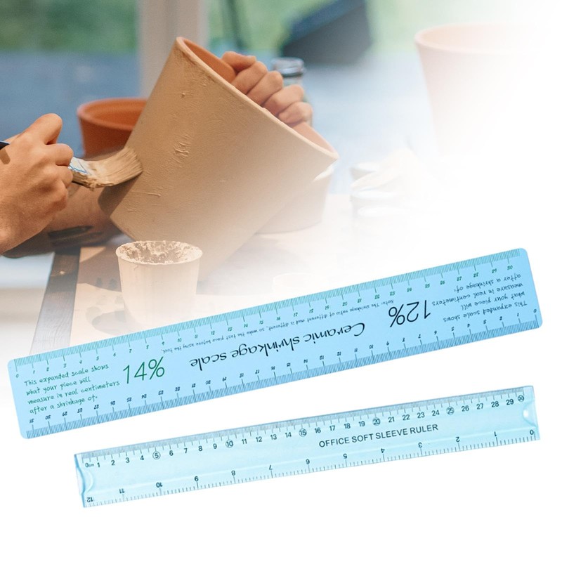 Nishiyuenyi Ceramic Shrinkage Scale Ruler, Ceramic Measuring Ruler, with Standard