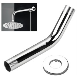 Shower Head Extension Arm, 20cm Universal G1/2" Shower Hose Extension, Durable Stainless Steel Shower Arm Extension with Built-in Washer for Easy Installation and Maximum Flexibility