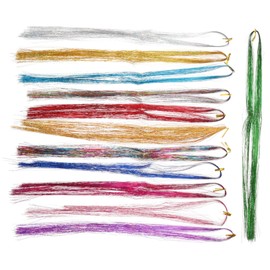 PACKOVE 1Set Hair Tinsel Kit Colors Glitter Hair Extensions with Tools Easy to Use Hair Accessories for Women for Parties Special Occasions